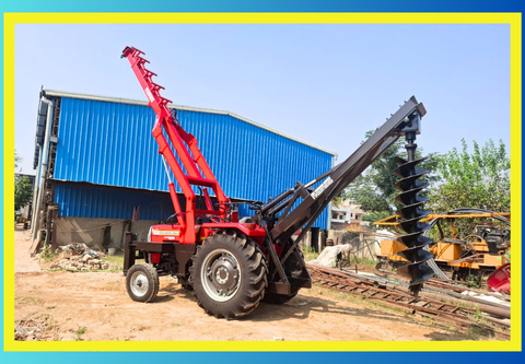 Electric Pole Lifting Crane Post Hole Digger